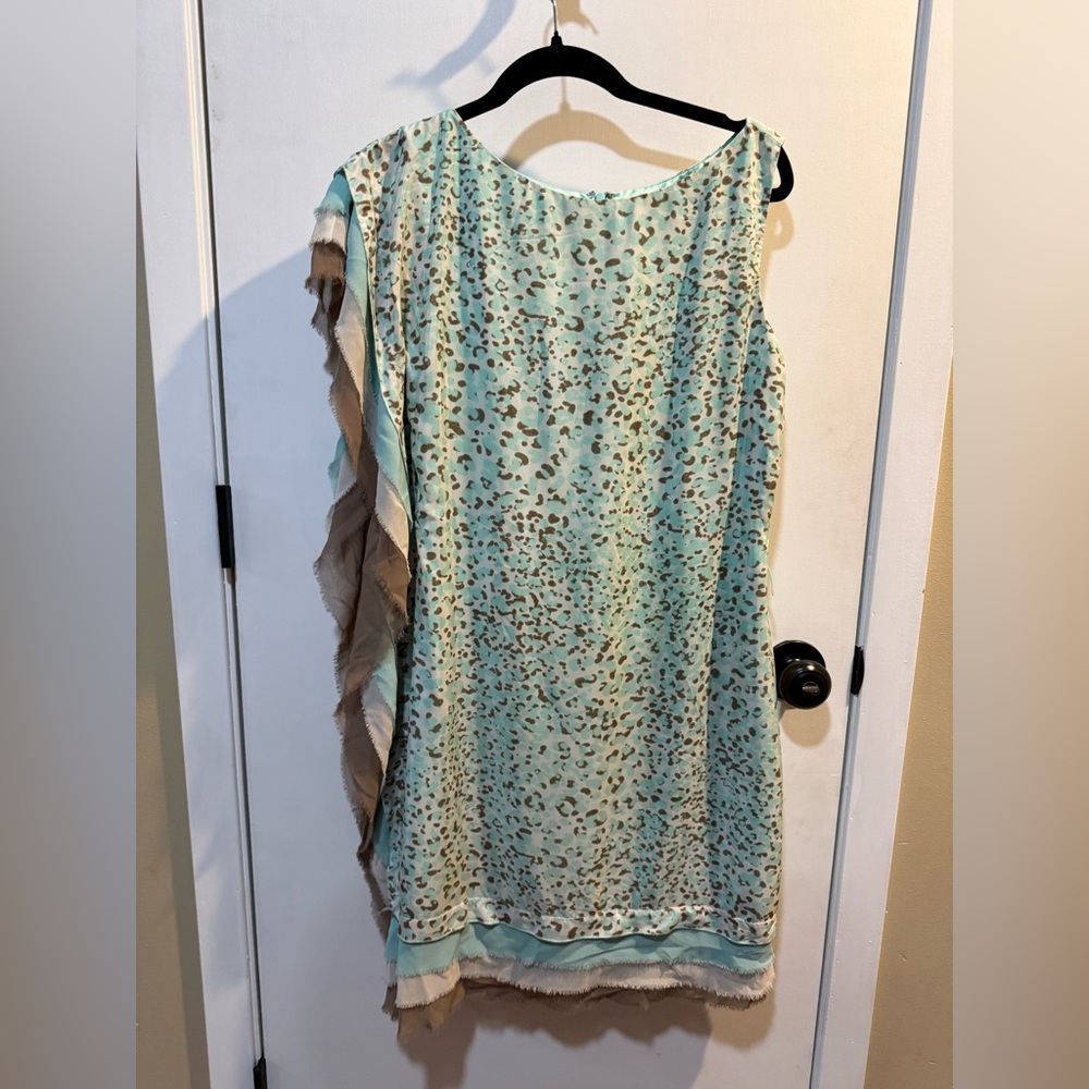 Vince Camuto Teal Fabric with Red Tag-#1063